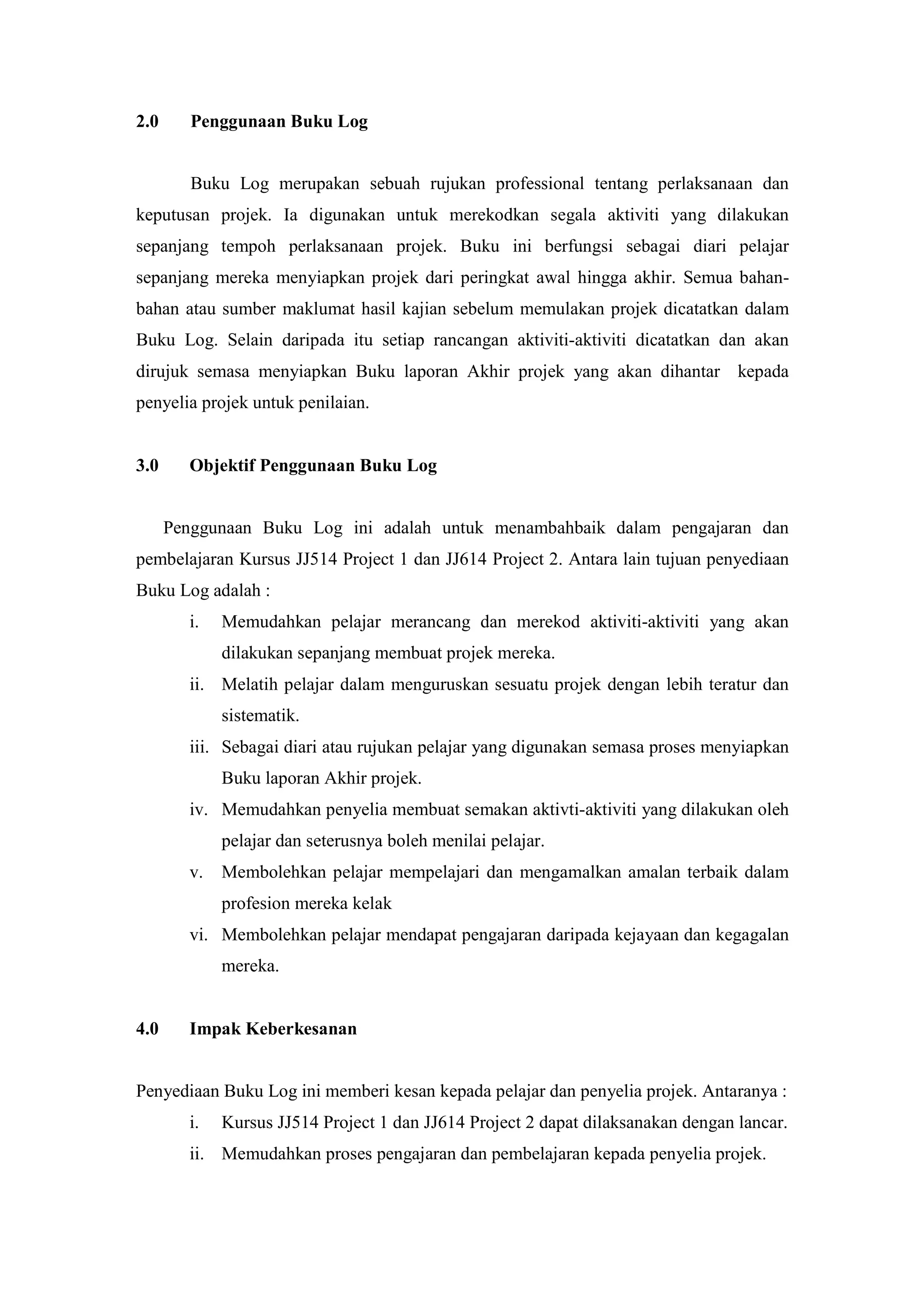 Buku log jilid r1 | PDF