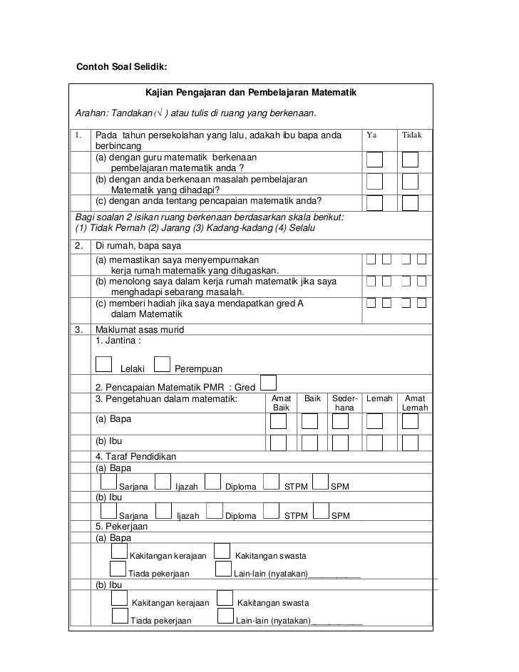 Contoh Soalan Temubual Kajian Tentang Masyarakat - Jam Simbok