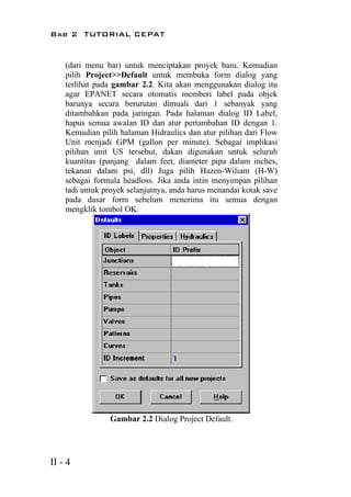 Buku Manual Program EPANET Versi Bahasa Indonesia | PDF