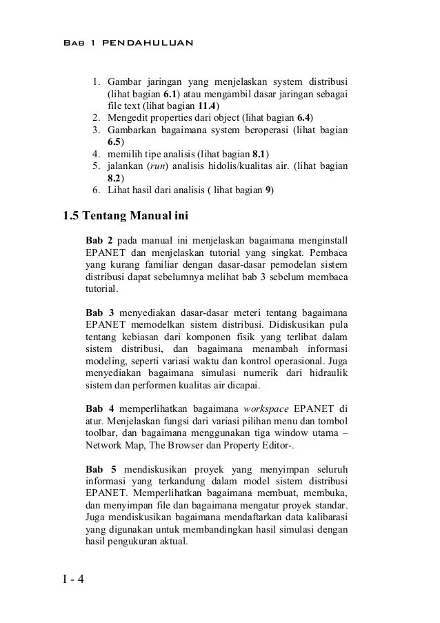 Buku Manual Program Epanet Versi Bahasa Indonesia