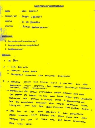 Buku mimpi kader penyuluh