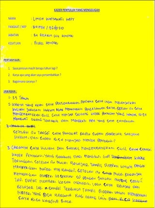 Buku mimpi kader penyuluh