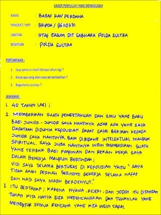 Buku mimpi kader penyuluh
