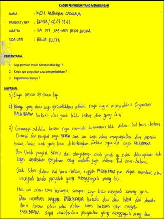 Buku mimpi kader penyuluh