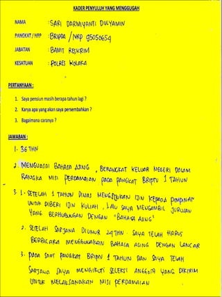 Buku mimpi kader penyuluh