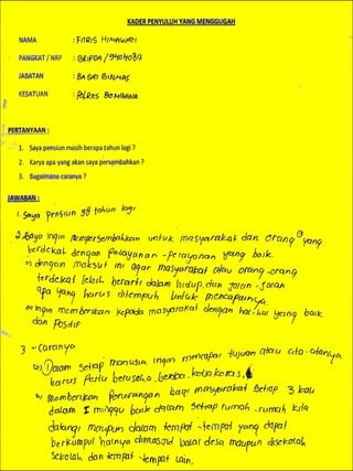 Buku mimpi kader penyuluh