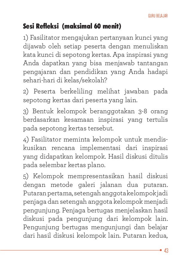 hasil 7 to 1 beasiswa perintis Mini Komunitas Belajar Buku Guru