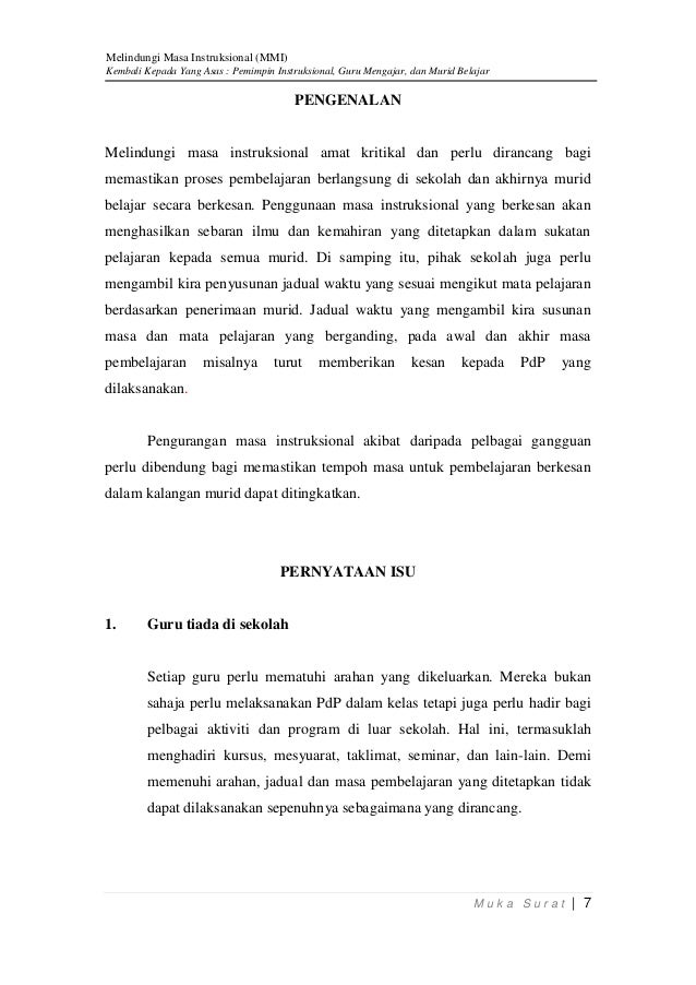 Buku Panduan Melindungi Masa Instruksional Mmi
