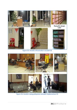 Figure 55. Kondisi infrastruktur sesudah 5S

Figure 56. Kondisi ruang pelayanan sesudah implementasi 5S

26 | O P I s h a r e

 