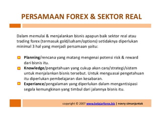 Buku panduan belajar forex