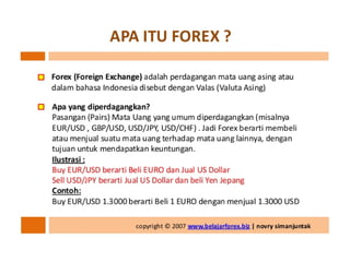 Buku panduan belajar forex