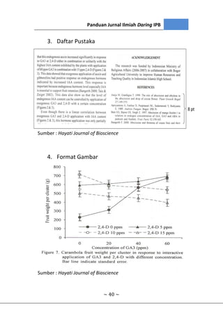 Panduan Jurnal Ilmiah Daring IPB
~ 40 ~
3. Daftar Pustaka
Sumber : Hayati Journal of Bioscience
4. Format Gambar
Sumber : Hayati Journal of Bioscience
 