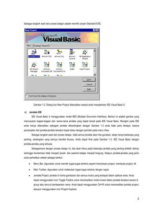 Buku panduandasarbelajarvisualbasic | PDF