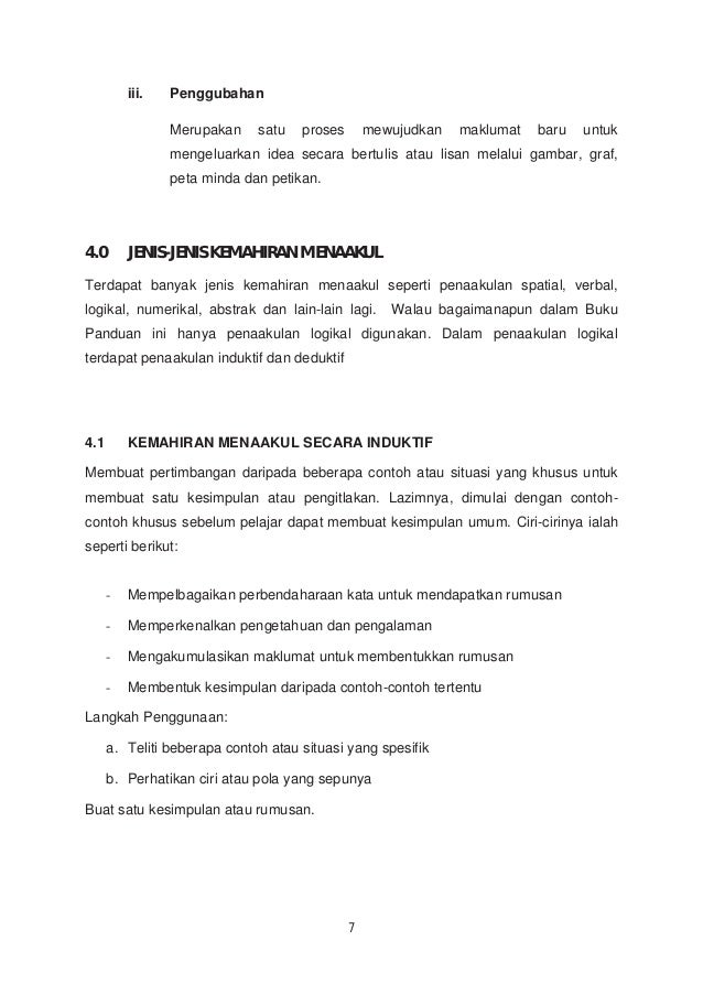 Buku Panduan Kemahiran Menaakul Kssr