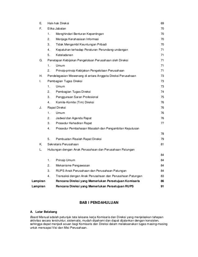 Buku panduan komisaris dan direksi