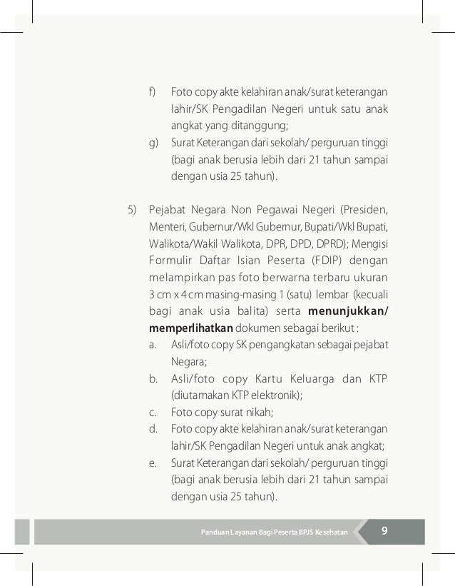 peserta 1 isian formulir bpjs daftar kesehatan bpjs Buku bagi peserta kesehatan layanan panduan
