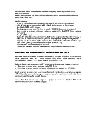 Buku panduan lego mindstorms nxt