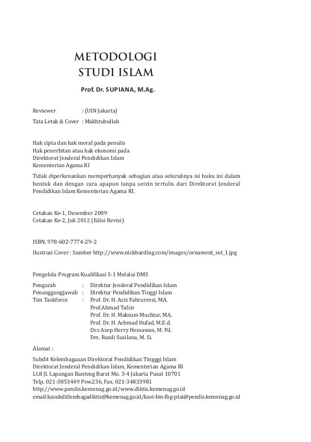 Download Buku Metodologi Studi Islam Pdf – Berbagai Buku