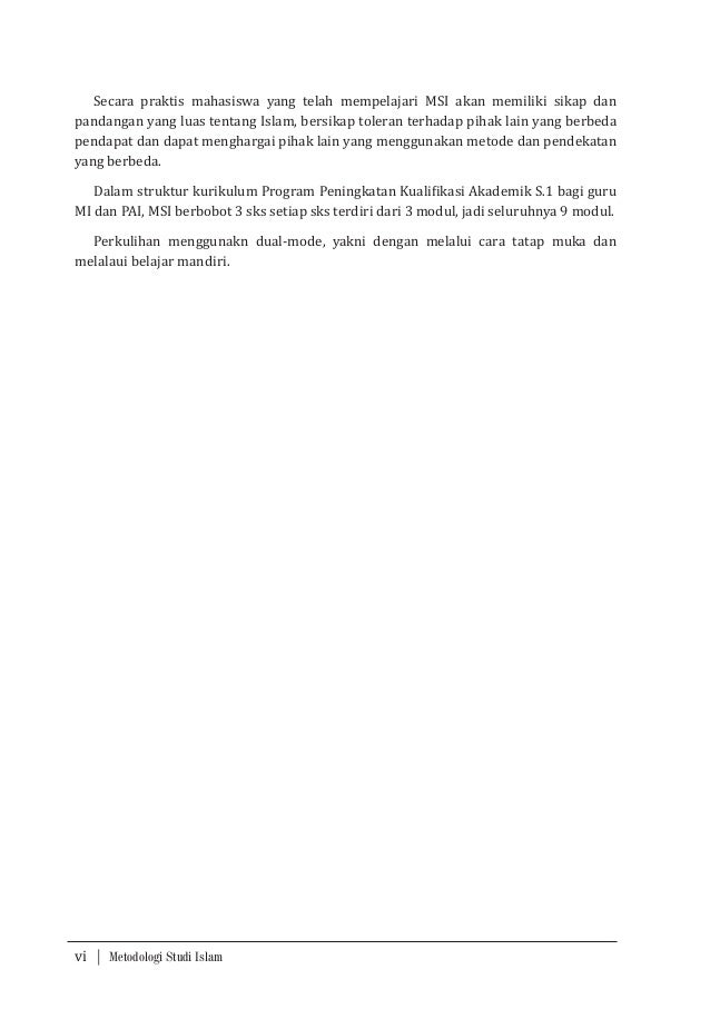 Buku panduan metodologi studi islam