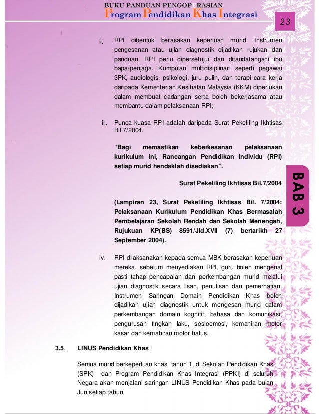 Program Pendidikan Inklusif Di Sekolah Arus Perdana