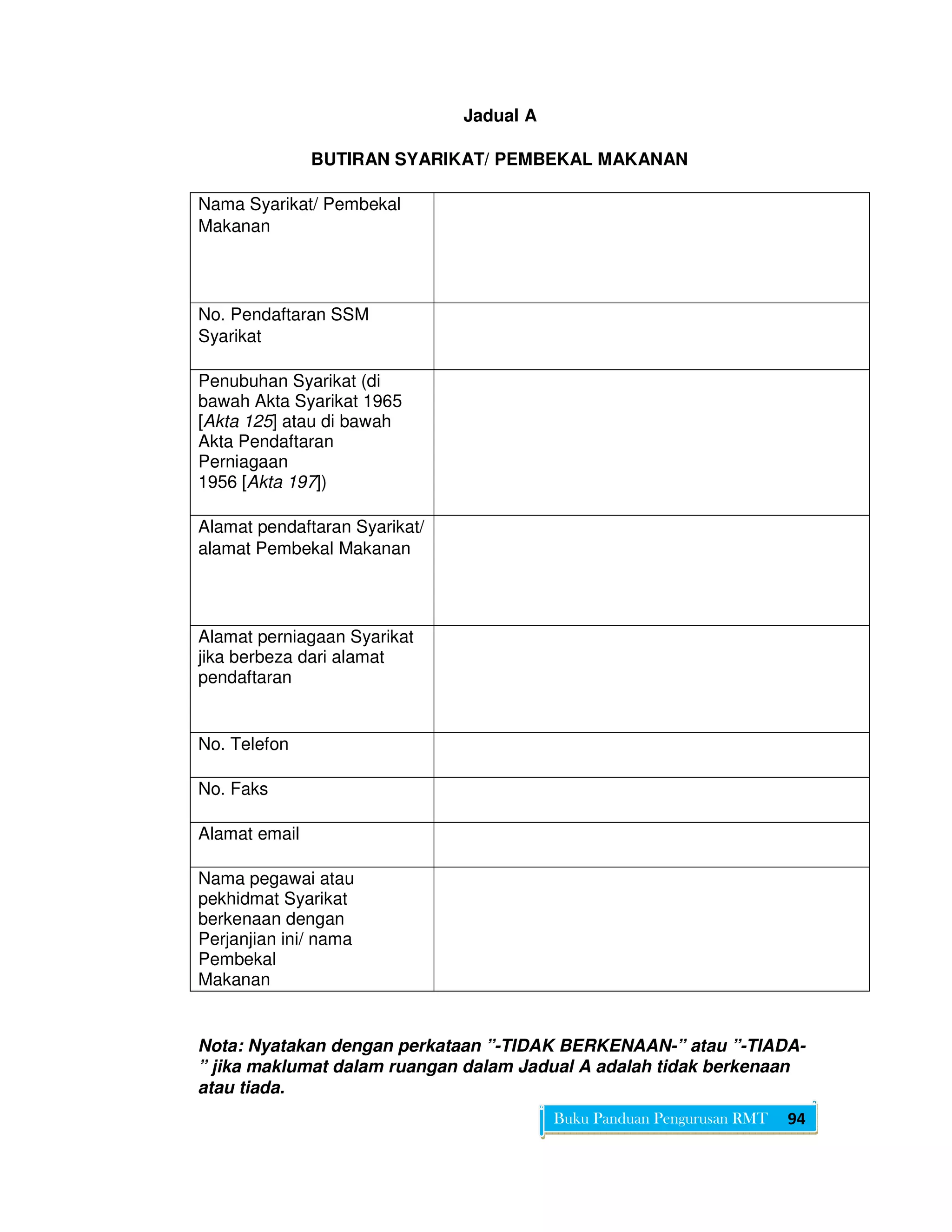 Buku panduan pengurusan rmt | PDF