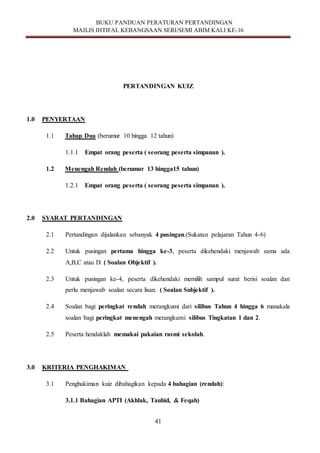Buku Panduan Peraturan Pertandingan Terkini