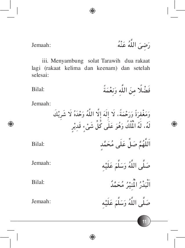 Buku panduan solat tarawih