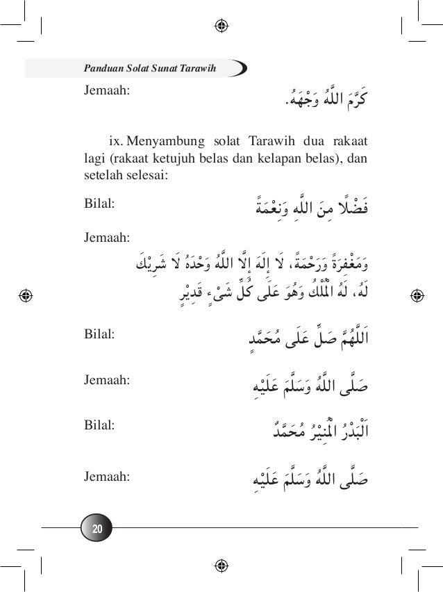 Buku panduan solat tarawih