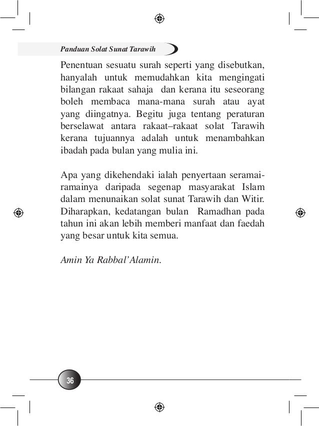 Buku panduan solat tarawih
