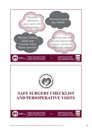PATIENT SAFETY AWARENESS COURSE BOOK KKM HOUSEMANSHIP MALAYSIA | PDF