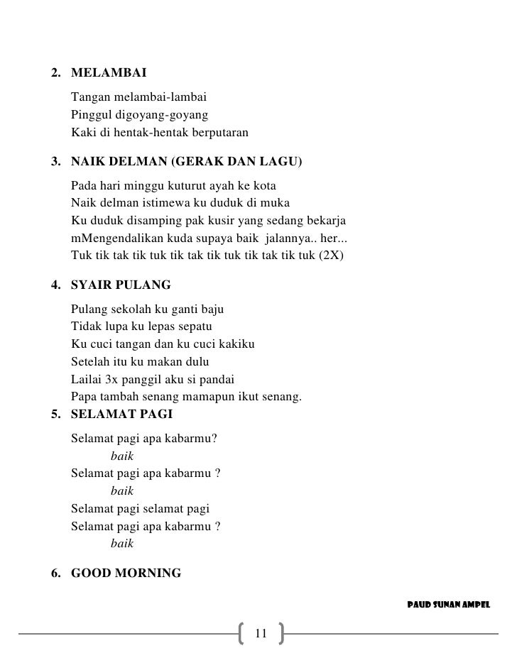 Lirik Lagu Aku Anak Paud Tidak Takut Dan Malu Arsia Lirik Lirik Lagu Aku Anak Paud Tidak Takut Dan Malu Arsia Lirik