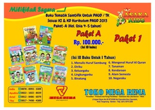 BUKU TEMATIK PAUD  K13  TERBARU 2021