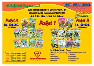 BUKU TEMATIK PAUD  K13  TERBARU 2021