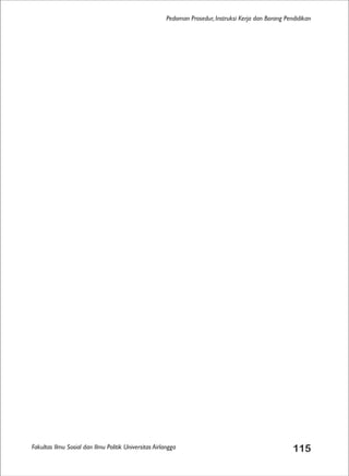 Fakultas Ilmu Sosial dan Ilmu Politik Universitas Airlangga 115
Pedoman Prosedur, Instruksi Kerja dan Borang Pendidikan
 