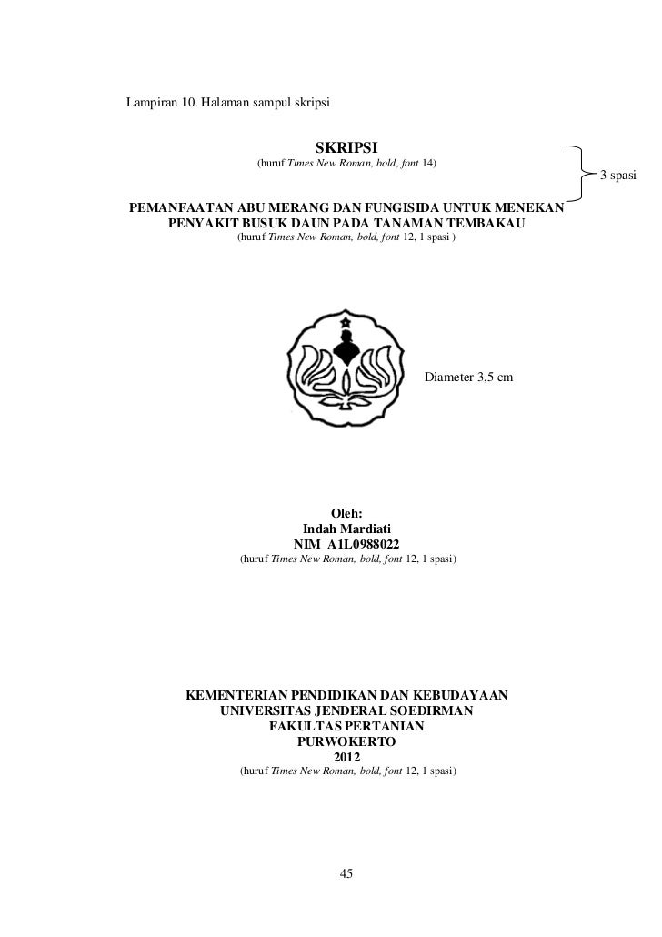 Contoh Cover Makalah Unsoed Greet Kris