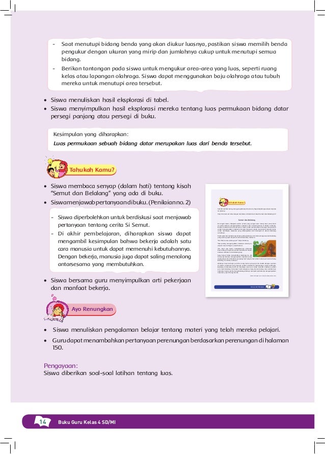 Buku pegangan guru sd kelas 4 tema 4 berbagi pekerjaan