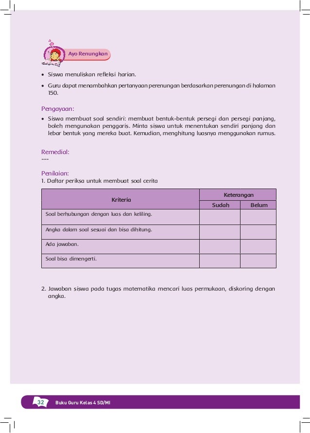 Buku pegangan guru sd kelas 4 tema 4 berbagi pekerjaan