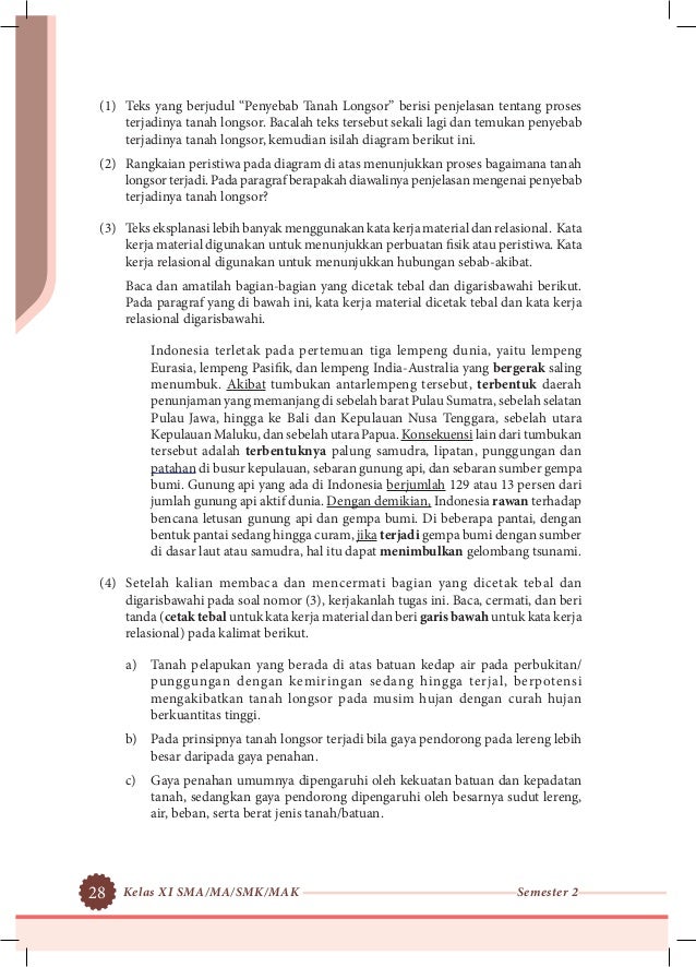 xi soal kurikulum kelas 2013 2 bahasa indonesia semester 11 kelas pegangan Buku indonesia sma bahasa siswa