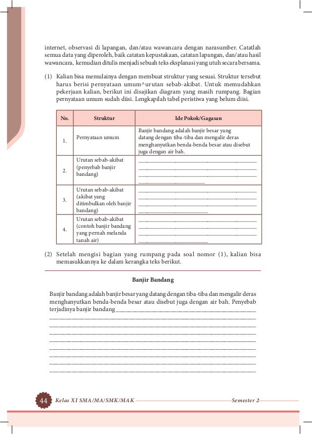 Buku pegangan siswa bahasa indonesia sma kelas 11 