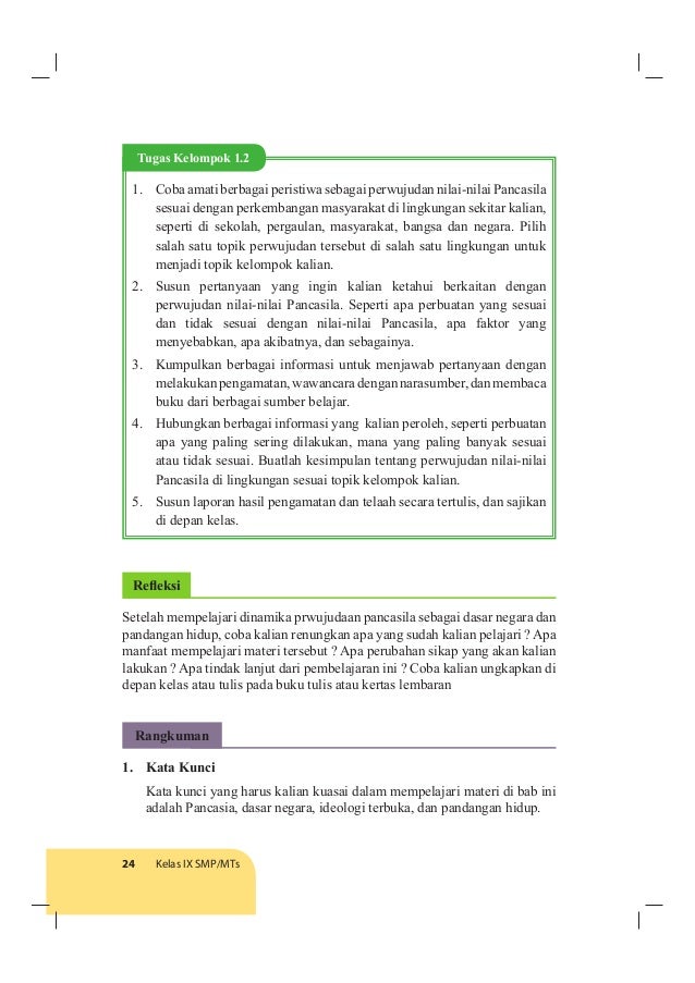 Kunci Jawaban Bahasa Indonesia Halaman 26 Kelas 9 Masnurul
