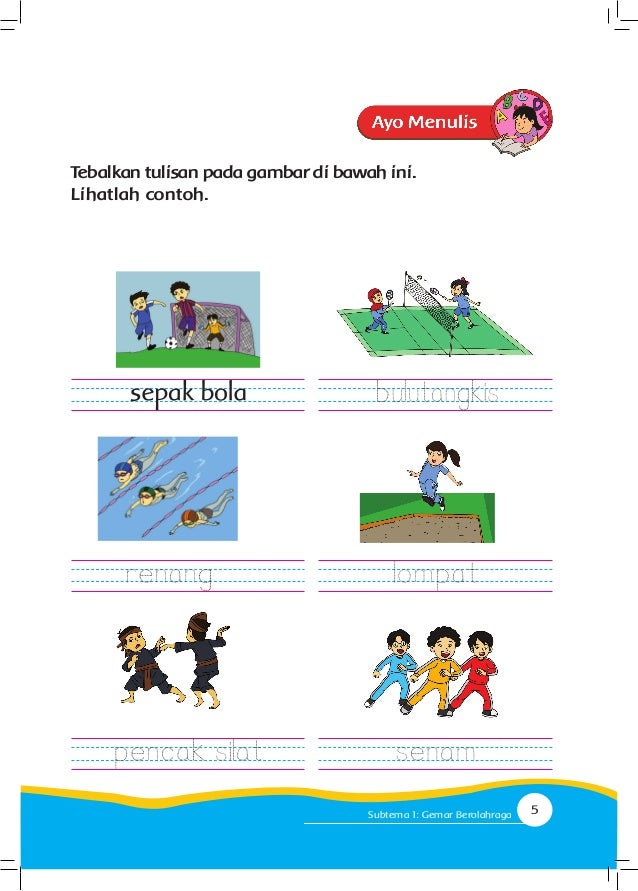 Buku pegangan siswa sd kelas 1 tema 2 kegemaranku