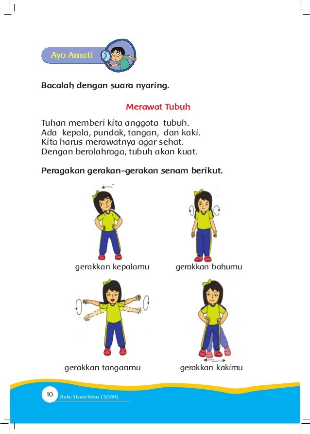 Buku pegangan siswa  sd  kelas  1  tema 2 kegemaranku