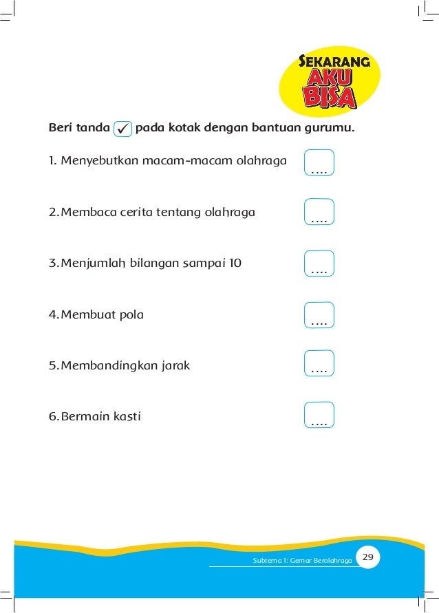 Buku pegangan siswa sd kelas 1 tema 2 kegemaranku