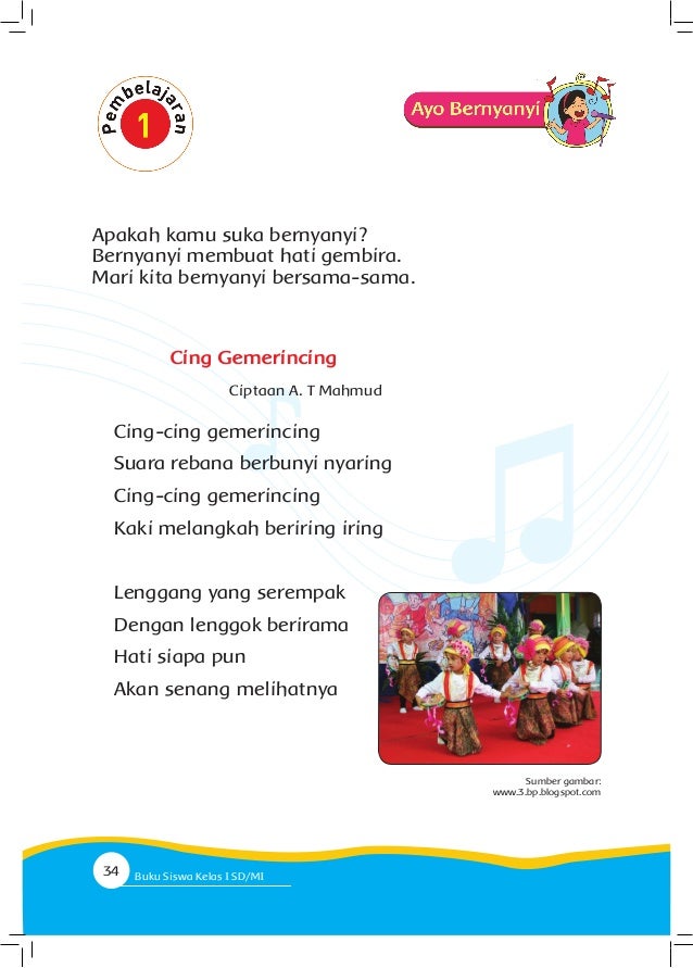Buku pegangan siswa sd kelas 1 tema 2 kegemaranku