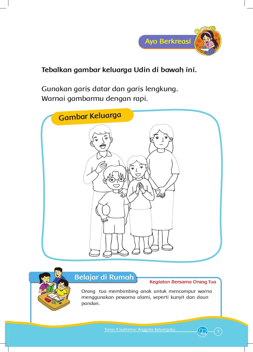 Buku pegangan siswa sd kelas 1 tema 4 keluargaku