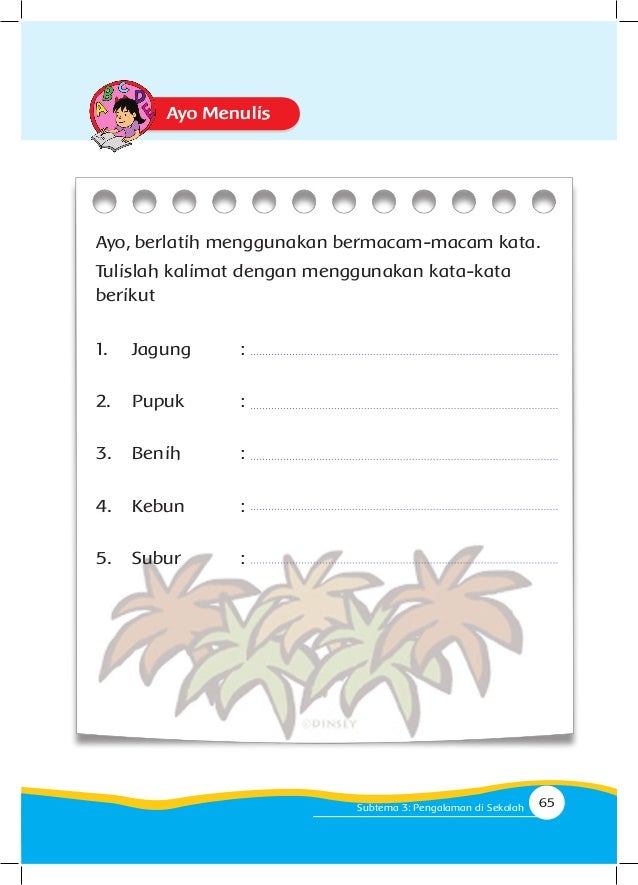 Soal Latihan Menulis Kelas 2 Sd