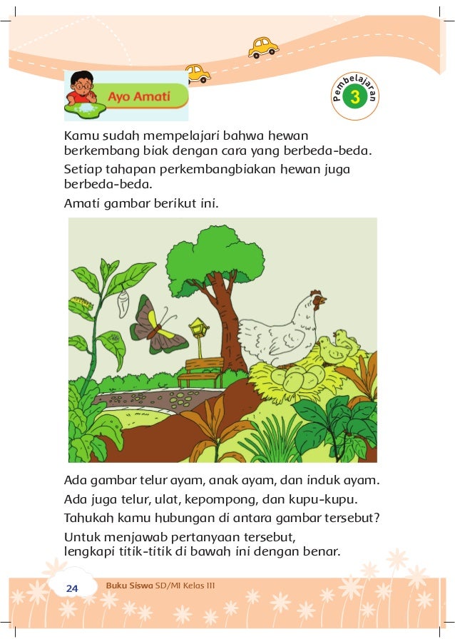 Buku pegangan siswa sd kelas 3 tema 1 perkembangbiakan