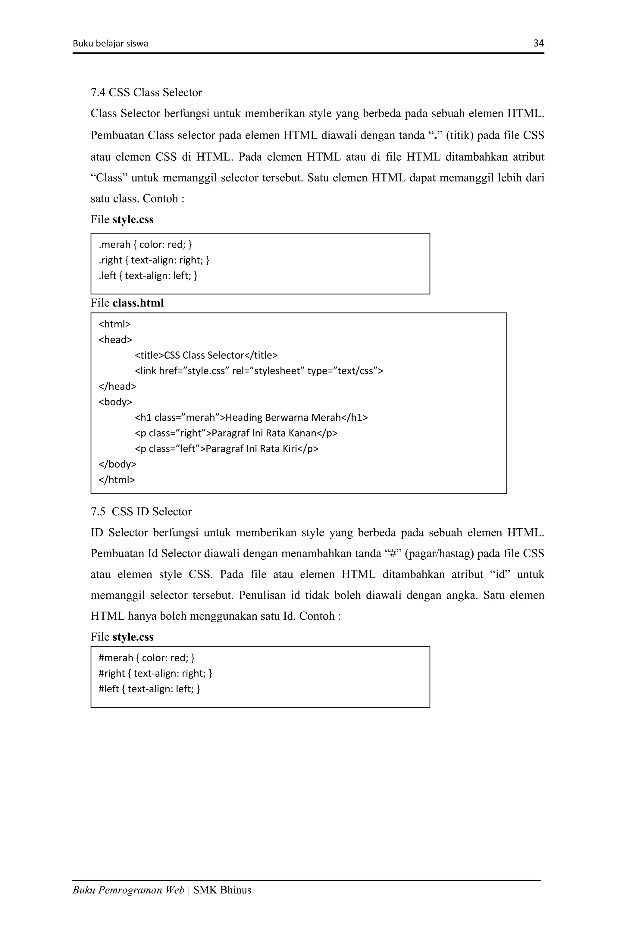 Buku pemrograman web html-css-javascript | PDF