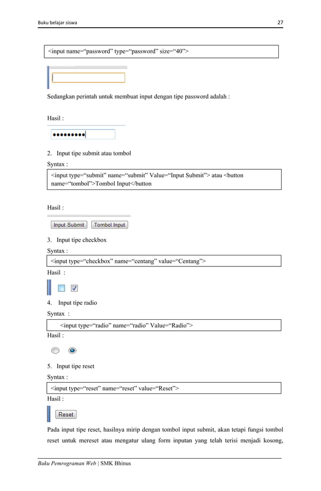 Buku pemrograman web html-css-javascript | PDF