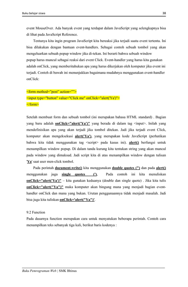 Buku pemrograman web html-css-javascript | PDF